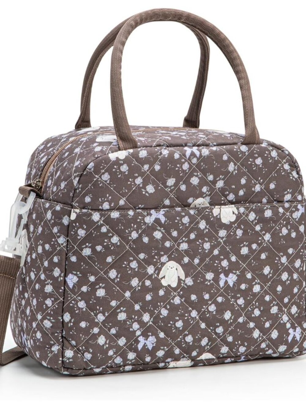 Lunch Bag for Women Reusable Lunch Box Quilted Puffer Large Capacity Insulated C